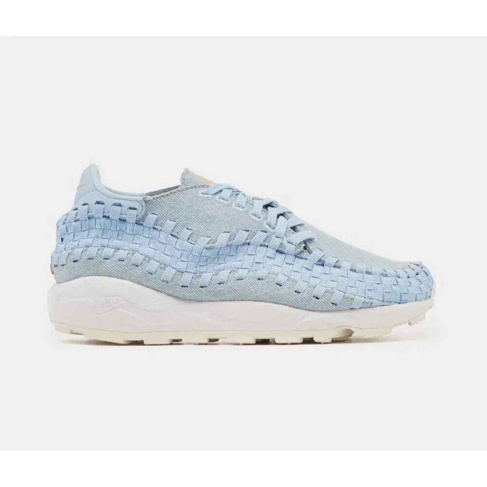 Nike Air Footscape Woven Washed Denim Ice Blue Women's - FV6103-400 Size 10